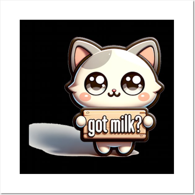 Cat: Got Milk? Wall Art by Maries Papier Bleu